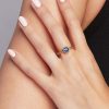 Blue Sapphire Hex Ring