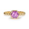 Pink Sapphire Hex Ring