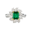 Natural Emerald & Diamond Ring