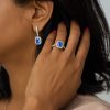 Natural Blue Sapphire Platinum Ring
