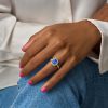 Natural Blue Sapphire Platinum Ring