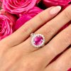 Natural 3.8 Carat Pink Sapphire Ring - GRS Certified
