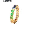 Rainbow Sapphire Eternity Ring - Chunky Gradient
