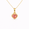Padparadscha Sapphire Heart Pendant