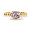 Purple Sapphire Hex Ring