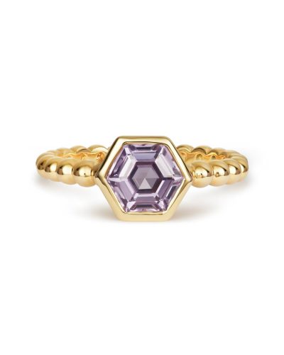 Purple Sapphire Hex Ring