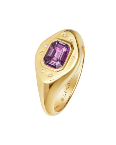 Purple Sapphire Signet Ring